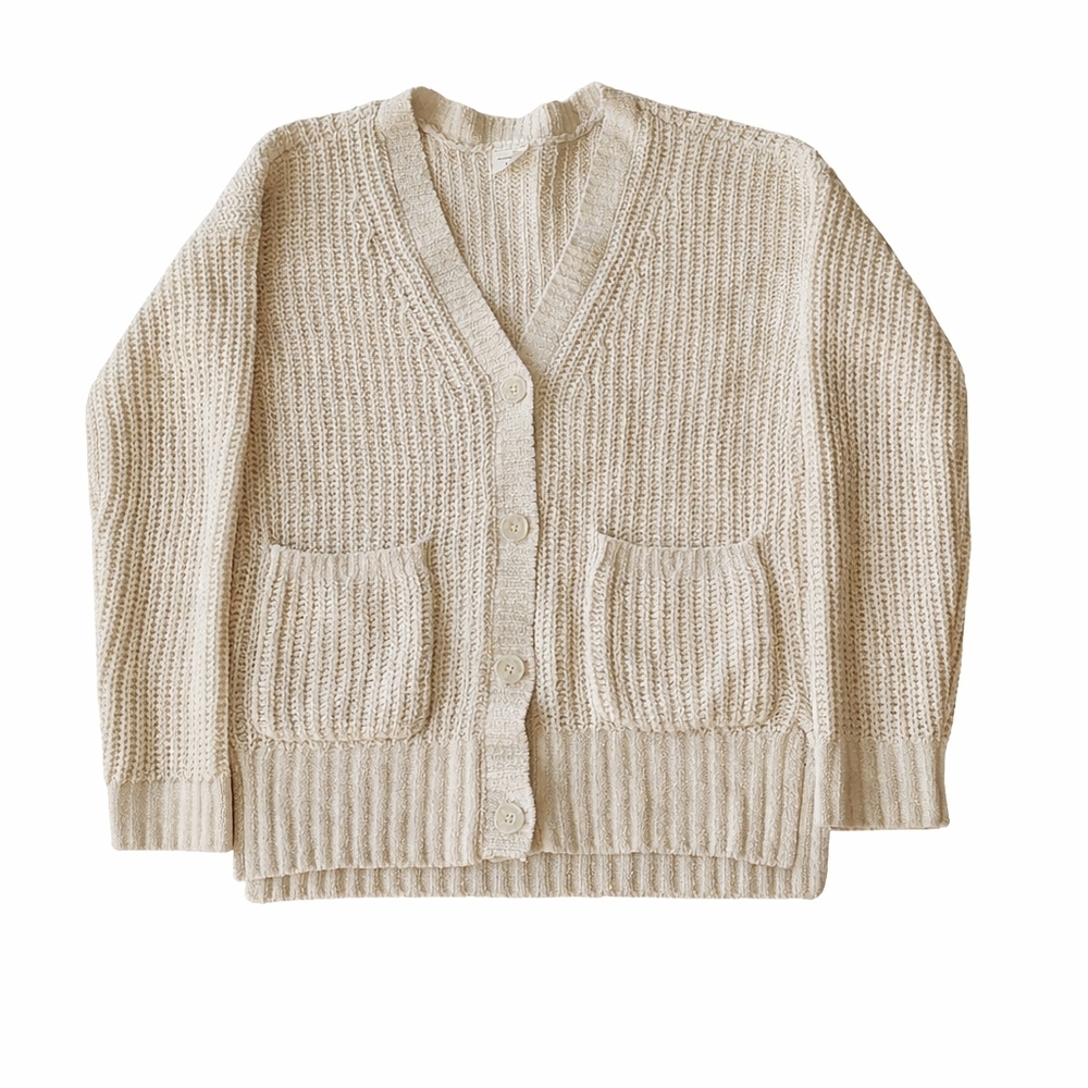 Abercrombie Kids Cream Knit Cardigan Sweater Size 13/14
